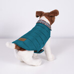 Pendleton Puffer Dog Coat // Teal (X-Small)