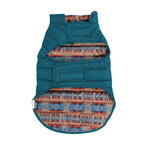 Pendleton Puffer Dog Coat // Teal (X-Small)