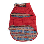 Pendleton Puffer Dog Coat // Red (X-Small)