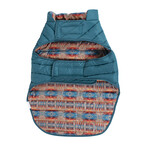 Pendleton Puffer Dog Coat // Teal (X-Small)