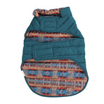 Pendleton Puffer Dog Coat // Teal (X-Small)