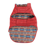 Pendleton Puffer Dog Coat // Red (X-Small)