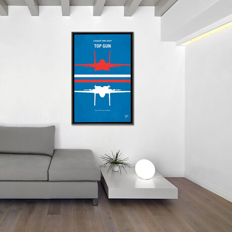 Top Gun Minimal Movie Poster by Chungkong (26"H x 18"W x 0.75"D)