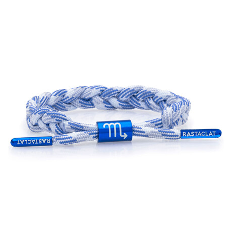 Scorpio  + Card Braided Bracelet // Blue