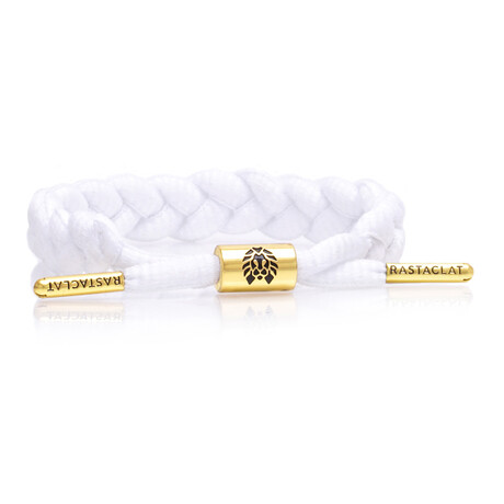 Zion Ii Braided Bracelet // White + Gold