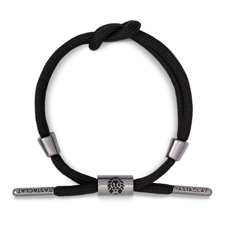 Orion Knotted Cord Bracelet // Black + Silver