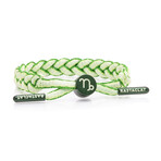 Capricorn  + Card Braided Bracelet // Green