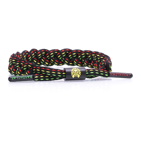 Rasta Braided Bracelet // Black + Yellow + Red + Green