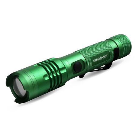 LED Rechargeable Flashlight + Power Bank // Green