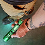 LED Rechargeable Flashlight + Power Bank // Green