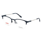 Men's Half-Rim Optical Frames // Matte Blue