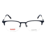 Men's Half-Rim Optical Frames // Matte Blue