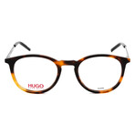 HUGO // Men's Round Optical Frames // Light Tortoise