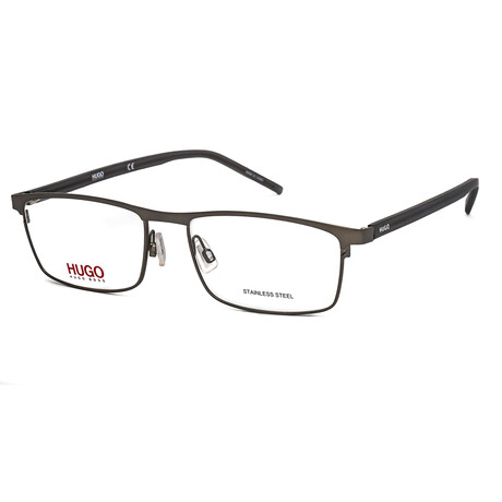 Men's Rectangular Optical Frames // Matte Ruthenium