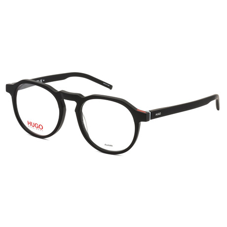 HUGO // Men's Round Optical Frames // Black