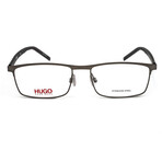 Men's Rectangular Optical Frames // Matte Ruthenium