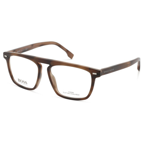 Hugo Boss // Men's Shield Optical Frames // Havana