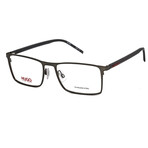 HUGO // Men's Rectangle Optical Frames // Matte Ruthenium