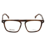 Hugo Boss // Men's Shield Optical Frames // Havana