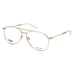 HUGO // Men's Round Aviator Optical Frames // Gold