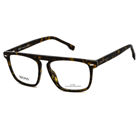 Hugo Boss // Men's Shield Optical Frames // Dark Havana