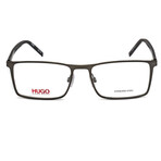 HUGO // Men's Rectangle Optical Frames // Matte Ruthenium