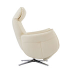 Ardon // Power Pedestal Recliner with Headrest (Capri White)