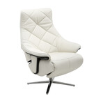 Luna // Power Pedestal Recliner with Headrest (Capri White)