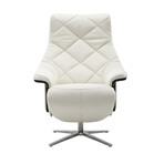 Luna // Power Pedestal Recliner with Headrest (Capri White)