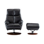 Alicia // Pedestal Recliner + Ottoman