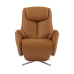 Apollo // Power Pedestal Recliner with Headrest (Capri Camel)