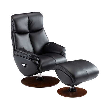 Alicia // Pedestal Recliner + Ottoman