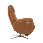 Apollo // Power Pedestal Recliner with Headrest (Capri Camel)