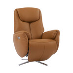 Apollo // Power Pedestal Recliner with Headrest (Capri Camel)