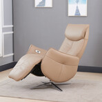 Ardon // Power Pedestal Recliner with Headrest (Capri White)