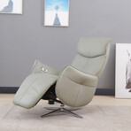 Ardon // Power Pedestal Recliner with Headrest (Capri White)