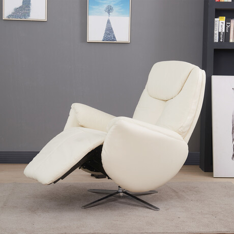 Apollo // Power Pedestal Recliner with Headrest (Capri Camel)