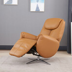 Apollo // Power Pedestal Recliner with Headrest (Capri Camel)