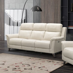 Kester // Sofa with Power Recline + Power Headrest (Laurel Cream)