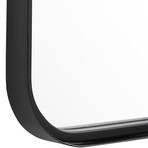 Rectangular Vanity Mirror with Rounded Corners (Black)