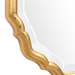 Curved Corner Gold Leaf Mirror