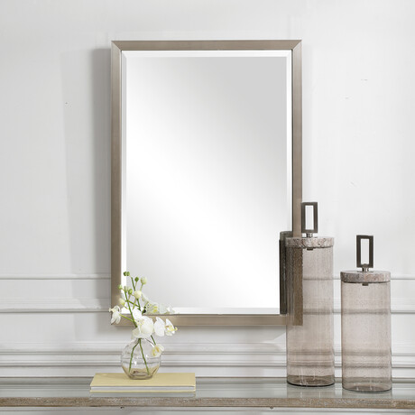 Silver 1" Bevel Frame Mirror