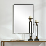 Thin Framed Contemporary Mirror // 31" (Black)