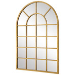 Gold Leaf Windowpane Framed Mirror