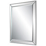 Frameless Beveled Paneled Mirror // 40"