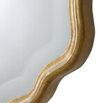 Gold Curved Oval Mirror