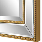 Beaded Beveled Mirror (Gold)