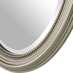 Antiqued Beaded Oval Mirror