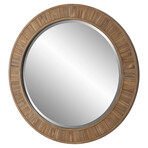 Round Pine Mirror // Natural Finish