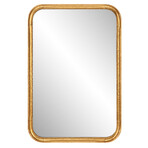 Hammered Metal Framed Mirror with Antique Gold Finish